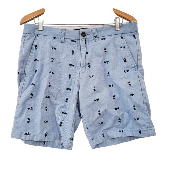 Tommy Hilfiger Mens Blue Chino Shorts Size 34 Scooter Casual Preppy Ivy League - Picture 1 of 6